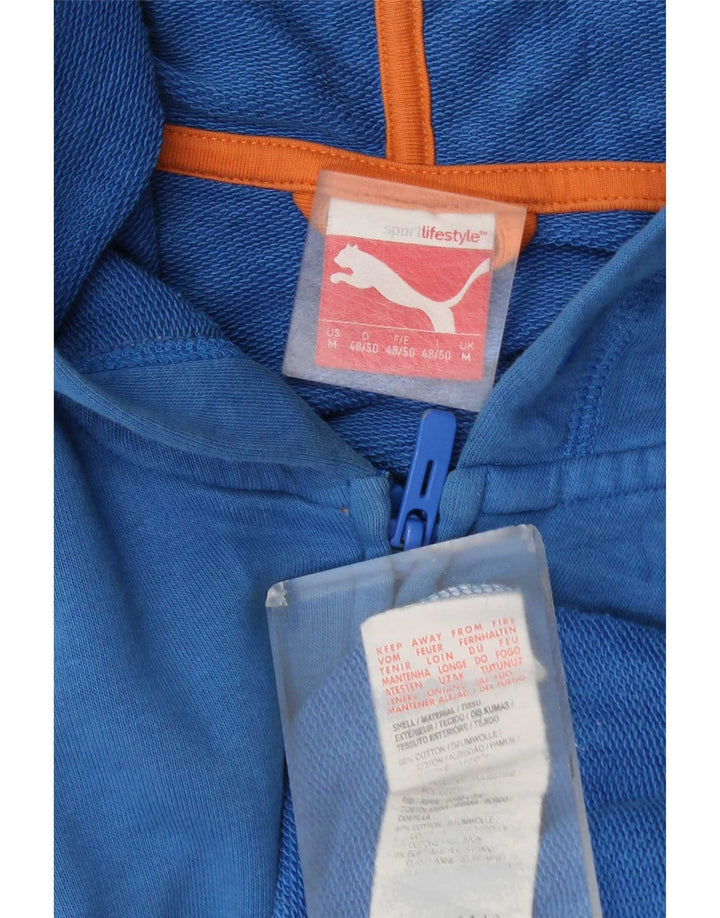 Puma Sudadera Con Capucha Y Cremallera Gráfica Para Hombre Algodón Azul Medio