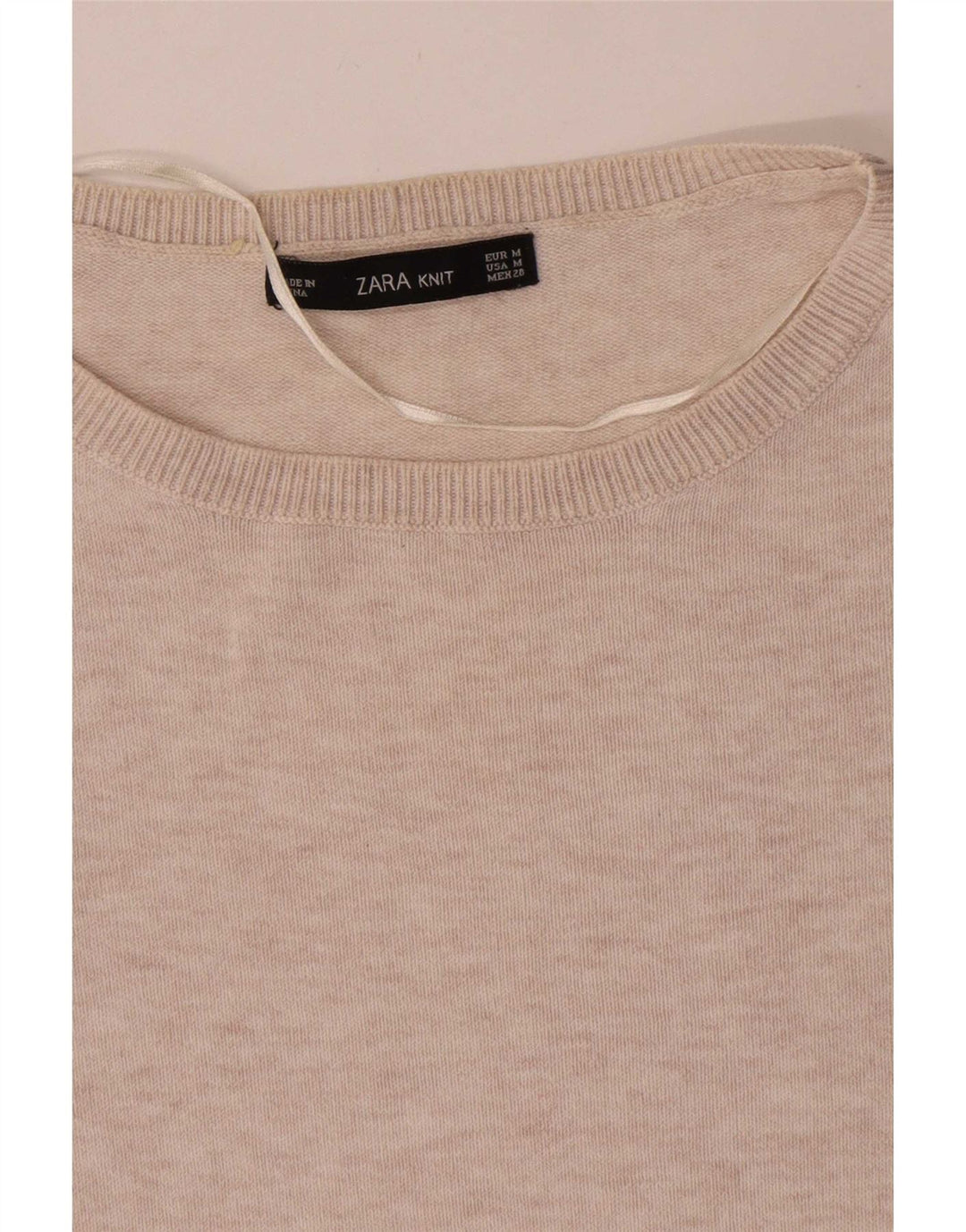 Zara - Jersey extragrande con cuello barco para mujer, talla 40, color beige medio