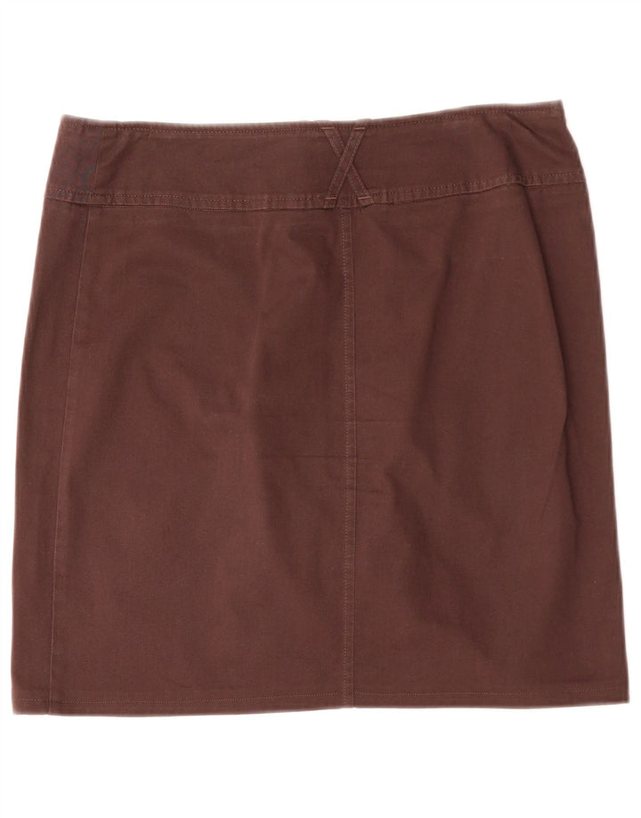 Minifalda vintage para mujer IT 42 Mediana W32 Marrón