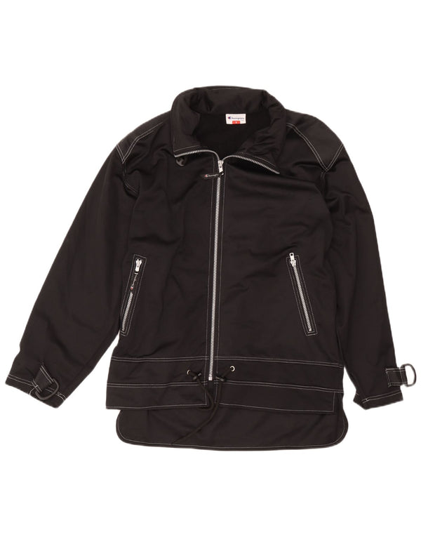 Champion Mens Graphic Chándal Top Chaqueta Pequeña Poliéster Negro