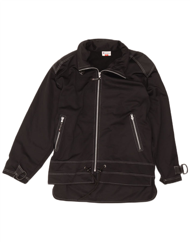 Champion Mens Graphic Chándal Top Chaqueta Pequeña Poliéster Negro