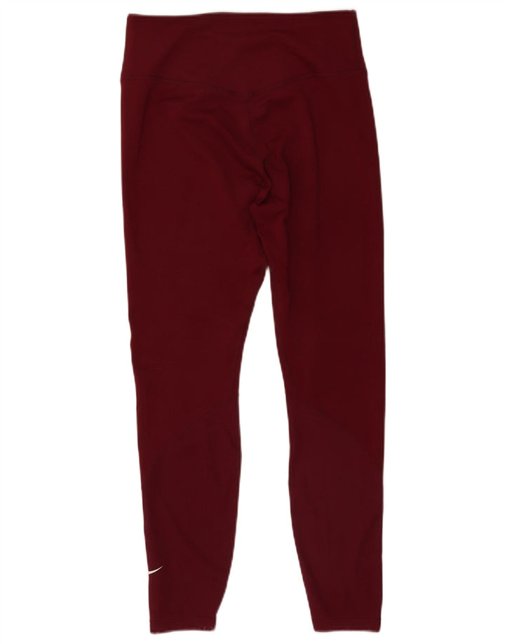 Nike Leggings Dri Fit para mujer UK 40 Poliéster burdeos medio