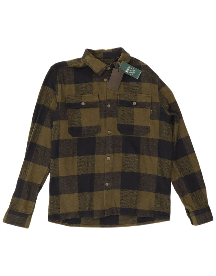 Camisa Sobrecamisa De Franela De Algodón A Cuadros Caqui Mediano Only & Sons Hombre