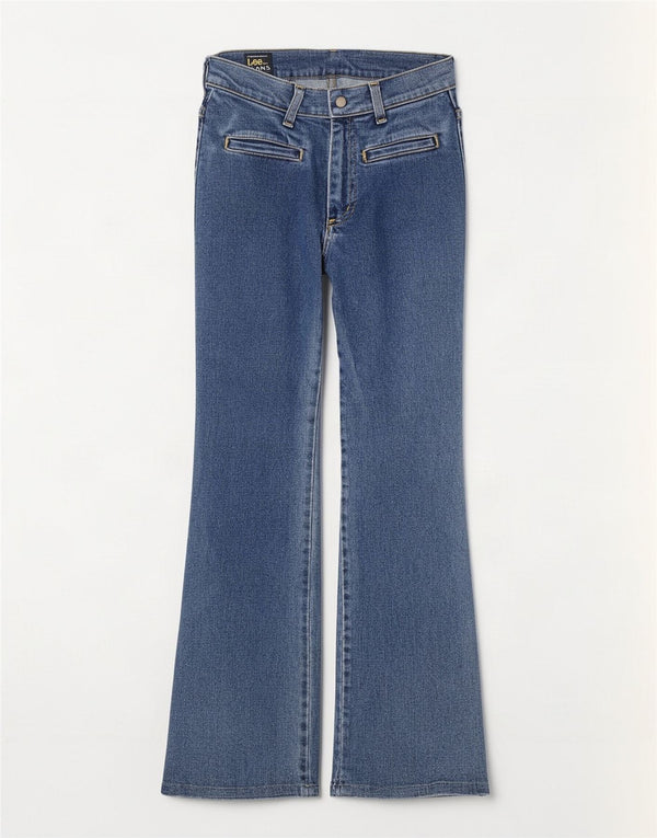 Vaqueros Bootcut Lee Mujer W26 L31 Algodón Azul