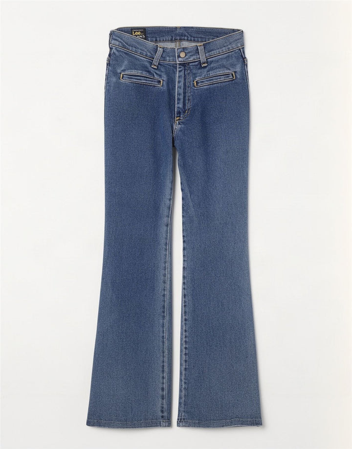 Vaqueros Bootcut Lee Mujer W26 L31 Algodón Azul
