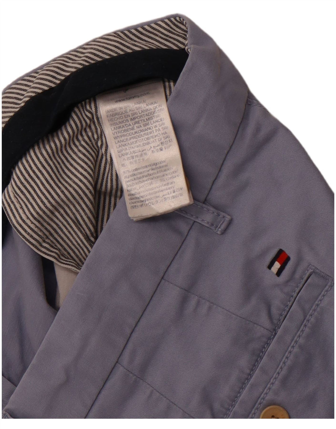 Tommy Hilfiger Pantalones cortos chinos para hombre W38 XL Algodón azul