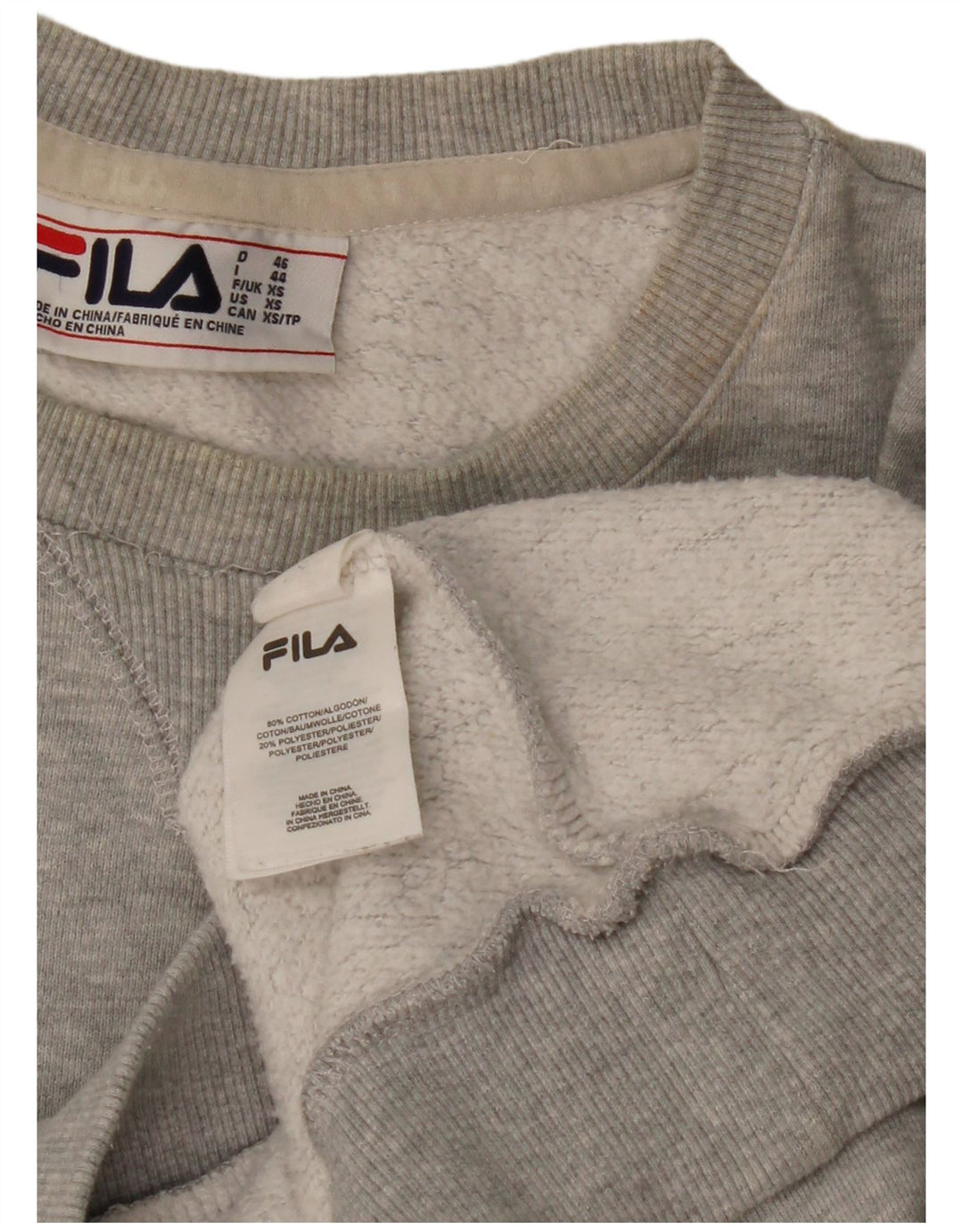 FILA - Sudadera holgada para hombre, talla XS, algodón gris