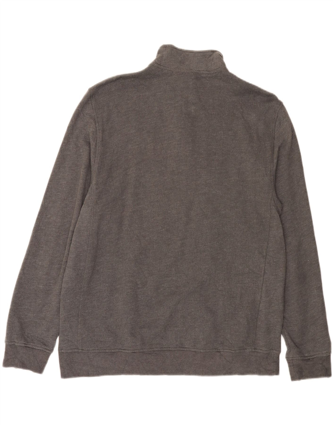 IZOD - Sudadera con cuello y cremallera para hombre, talla grande, algodón gris