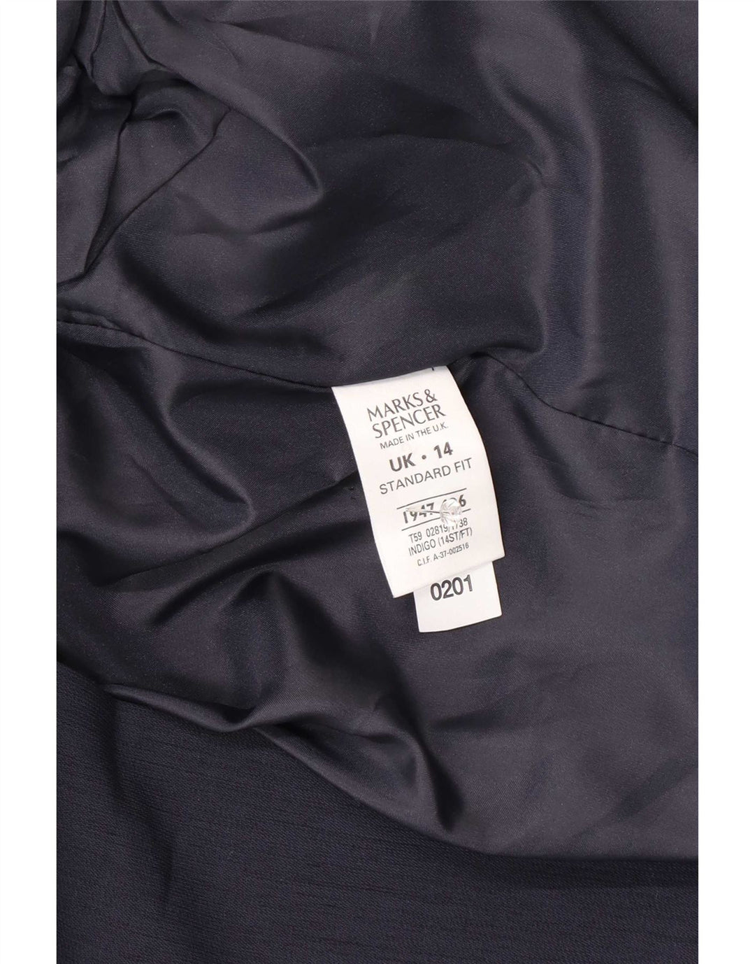 Marks & Spencer Chaqueta tipo blazer para mujer UK 40 Grande Poliéster azul marino