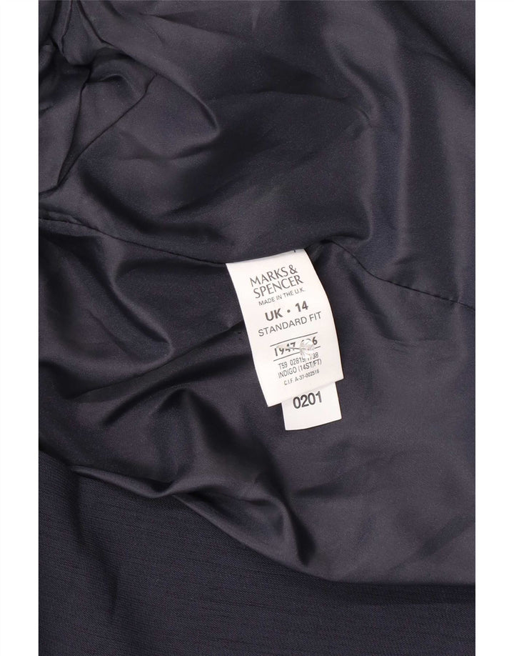 Marks & Spencer Chaqueta tipo blazer para mujer UK 40 Grande Poliéster azul marino