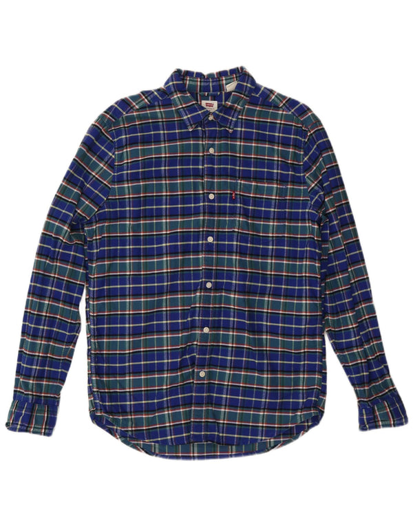 LEVI'S Camisa de franela de ajuste estándar para hombre Algodón a cuadros multicolor mediano