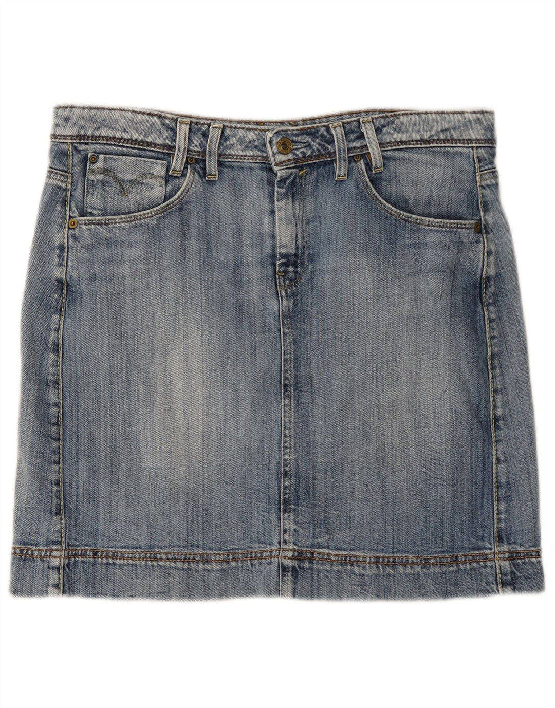 LEVI'S Minifalda vaquera para mujer grande W34 algodón azul