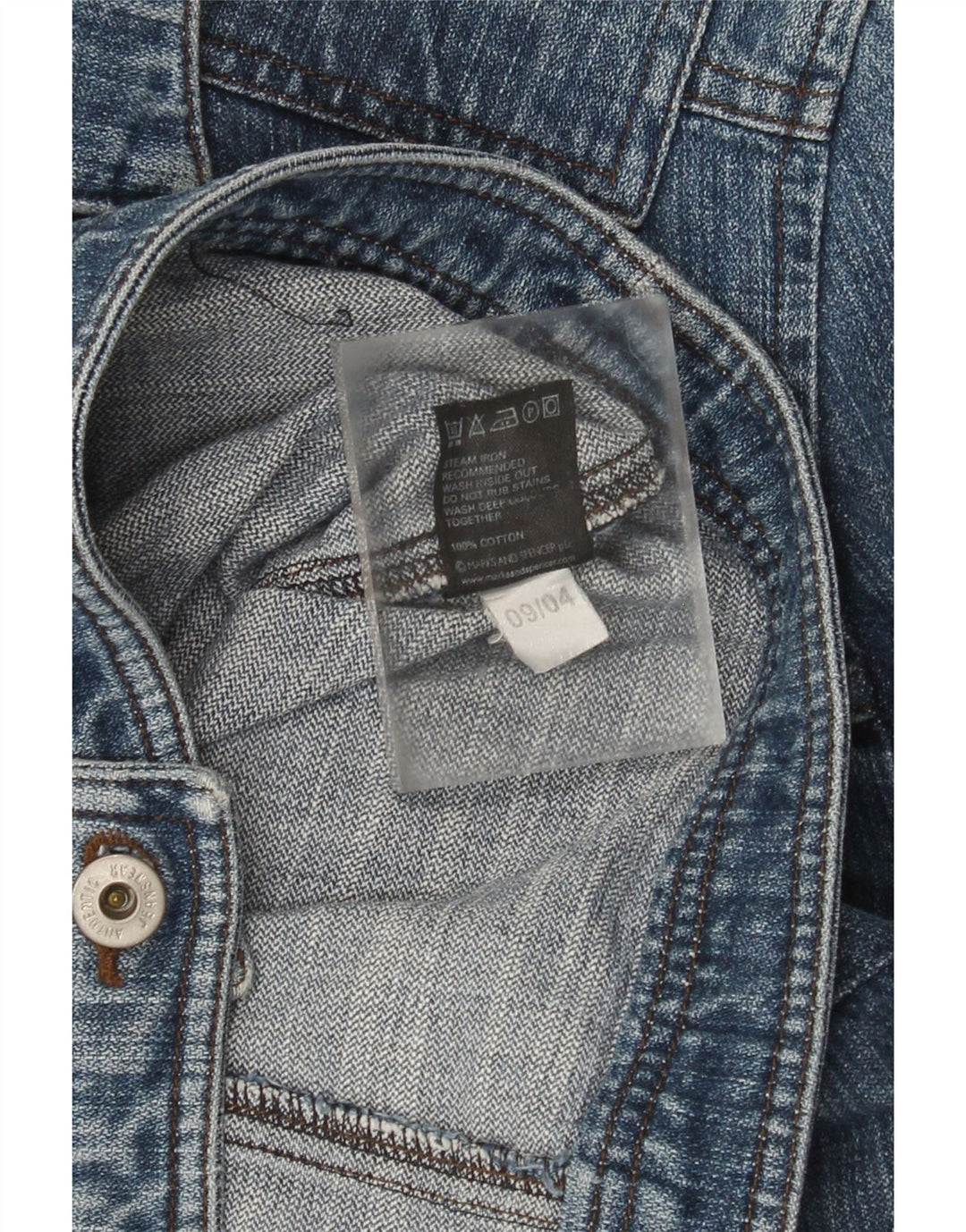 Marks & Spencer Chaqueta vaquera para mujer UK 12 Algodón azul medio