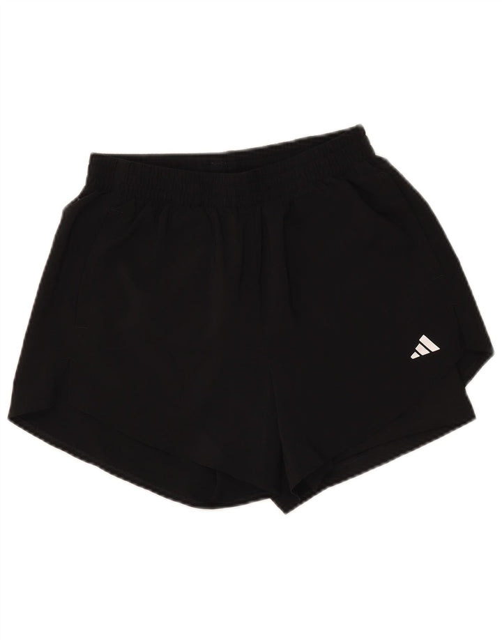 Adidas Pantalones cortos deportivos de ajuste regular para mujer UK 8/10 Small Negro Poliéster