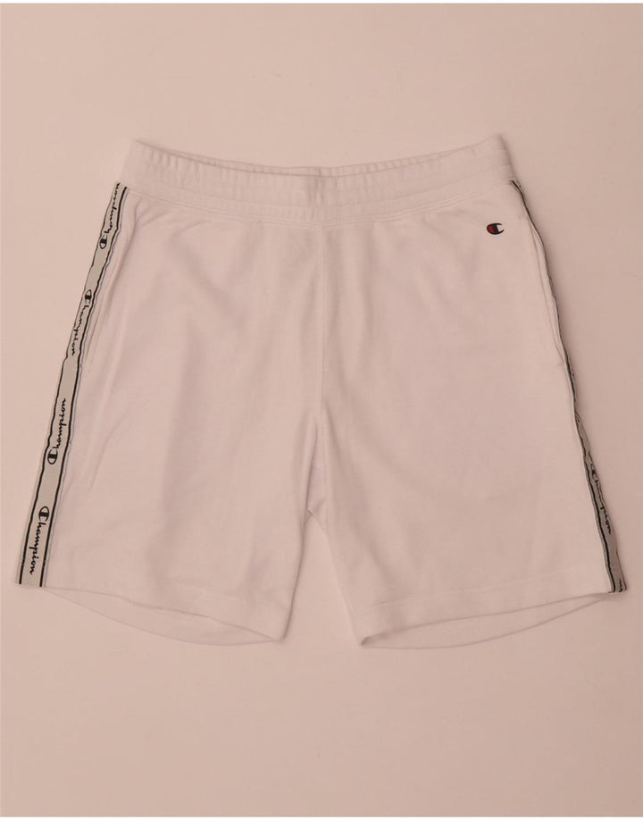 Champion Shorts Deportivos Gráficos Para Hombre Algodón Blanco Mediano