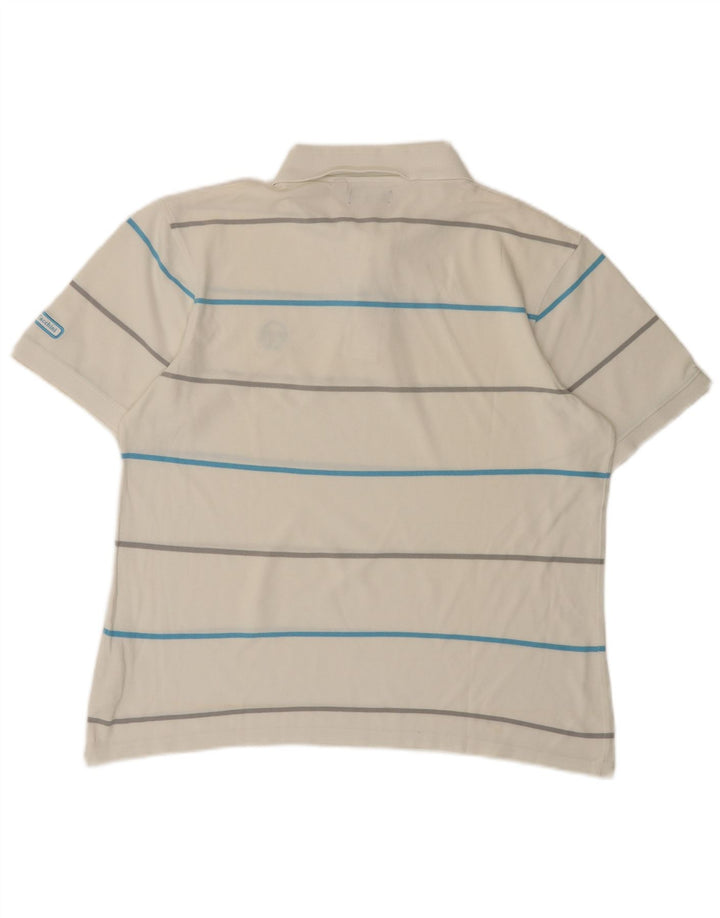 Sergio Tacchini Polo Hombre Algodón Rayas Blanco Grande