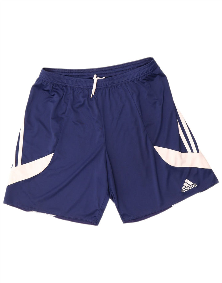 Adidas Mens Climalite Sport Shorts Grande Azul Marino Colorblock Poliéster