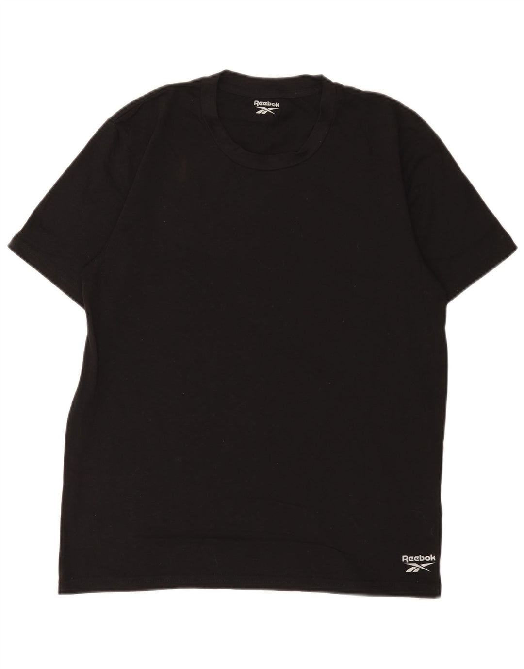 Reebok - Camiseta para hombre, talla grande, algodón negro