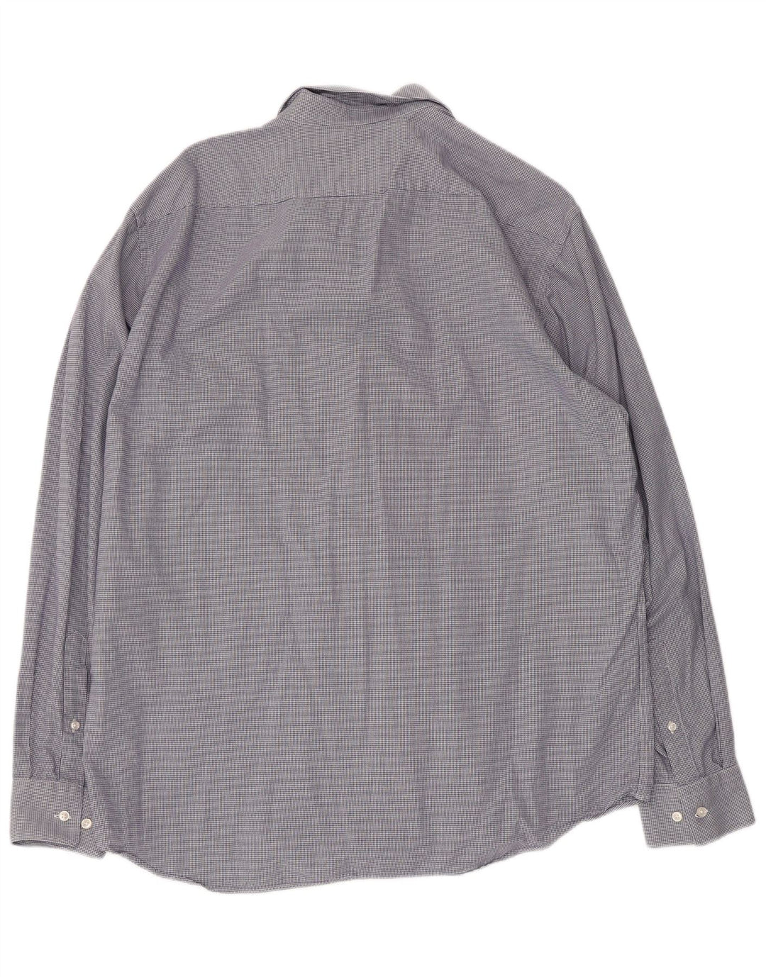 Hugo Boss Camisa de corte regular para hombre Talla 44 17 1/2 XL Pata de gallo azul