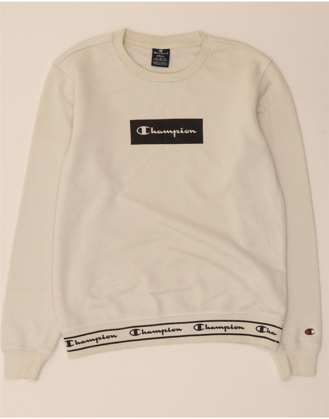 CHAMPION Sudadera gráfica para hombre Jumper Small White Cotton