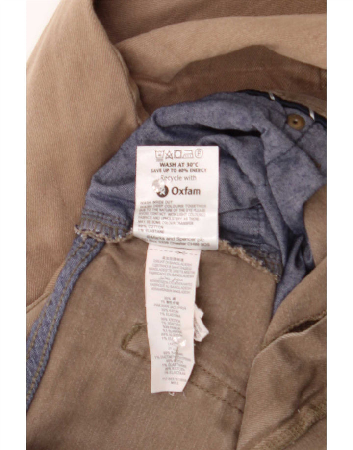 Marks & Spencer Vaqueros rectos para hombre W38 L31 Algodón marrón