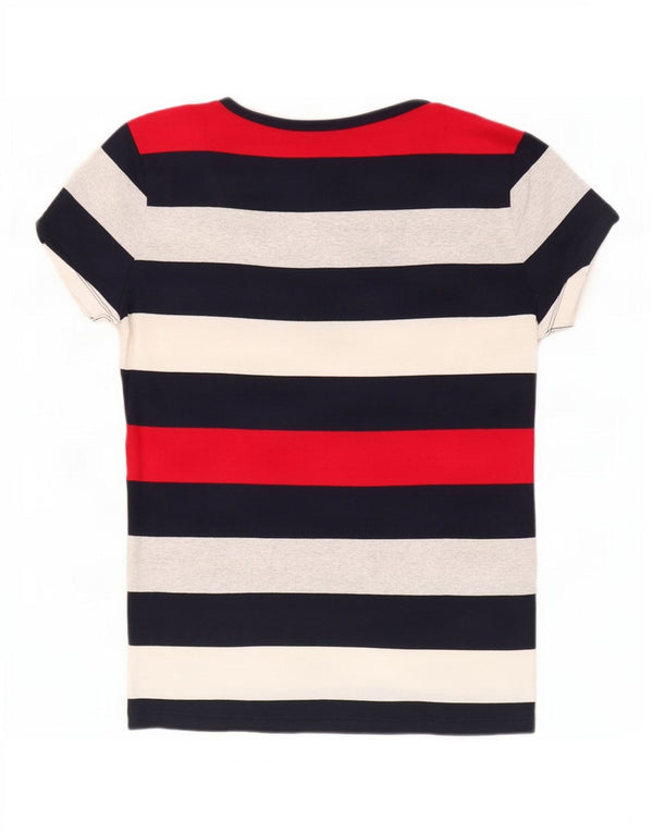 Tommy Hilfiger Camiseta para mujer Top UK 40 Grande Algodón a rayas azul marino