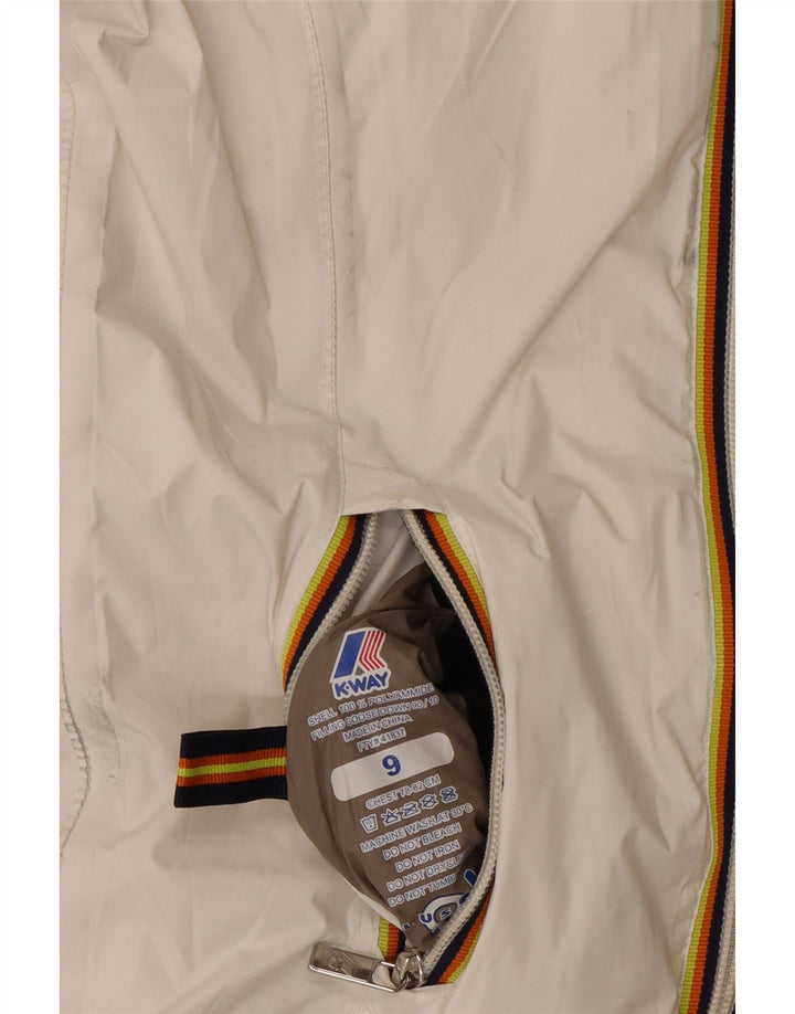 K-WAY Chaqueta acolchada reversible con capucha para niña 8-9 años Poliamida blanca