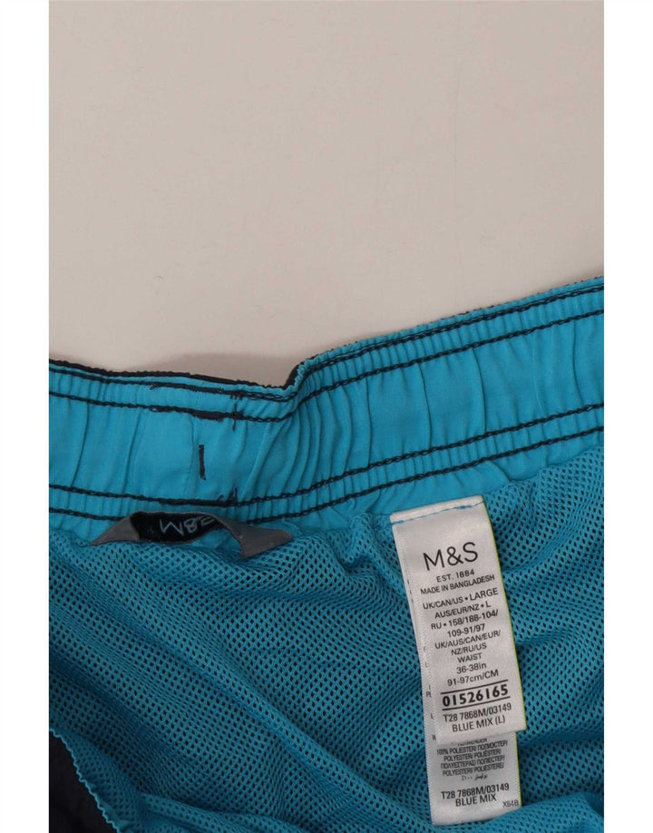 Marks & Spencer - Bañador para hombre, talla grande, color azul, poliéster