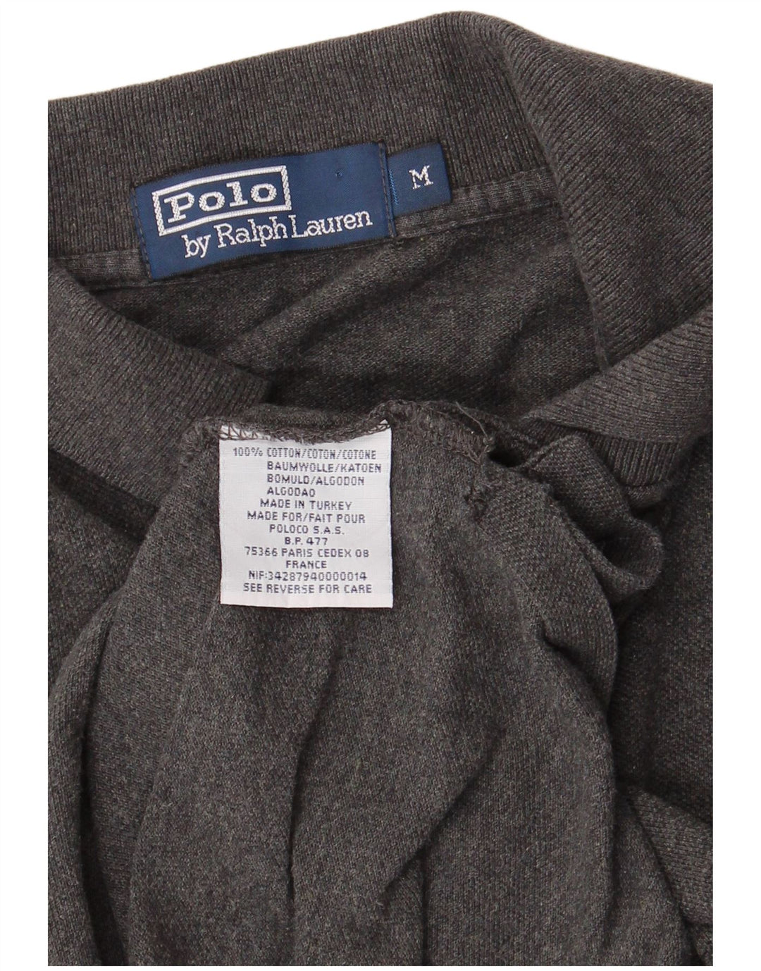 POLO RALPH LAUREN Polo de manga larga para hombre de algodón gris medio