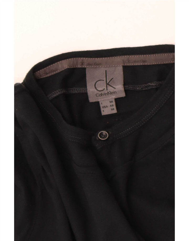 Calvin Klein Jeans Hombre Top Manga Larga IT 50 Medio Negro