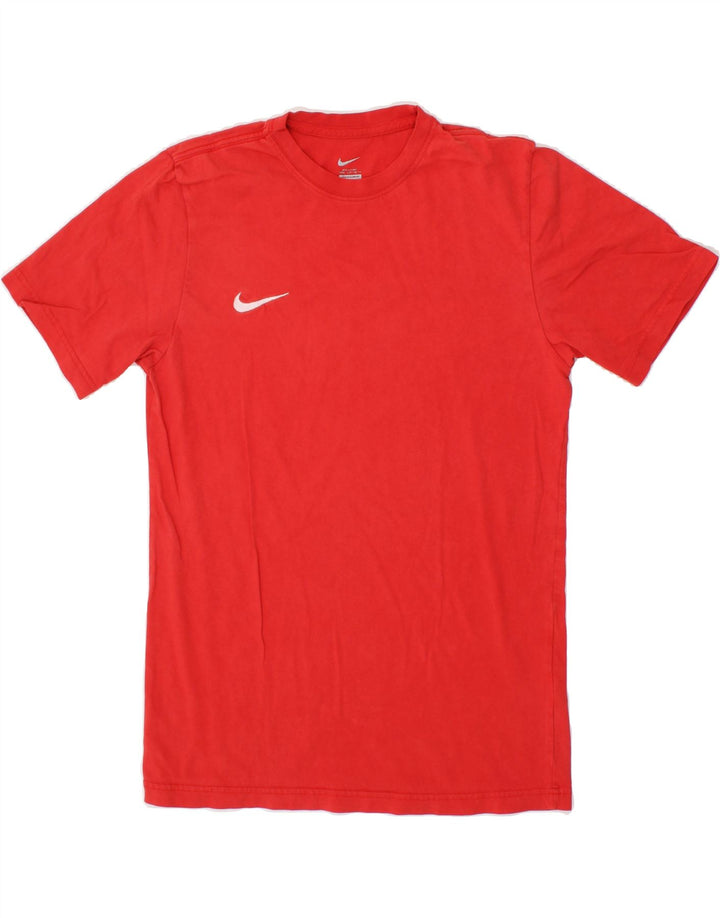 NIKE Womens T-Shirt Top UK 12 Medium Red Cotton Vintage Nike and Second-Hand Nike from Messina Hembry 