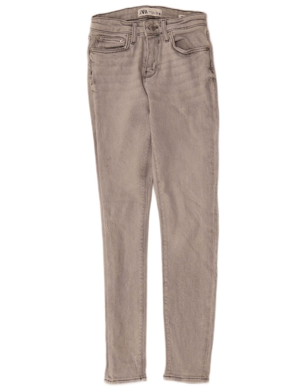 Zara Vaqueros pitillo para mujer EU 36 XS W26 L27 Gris 80s