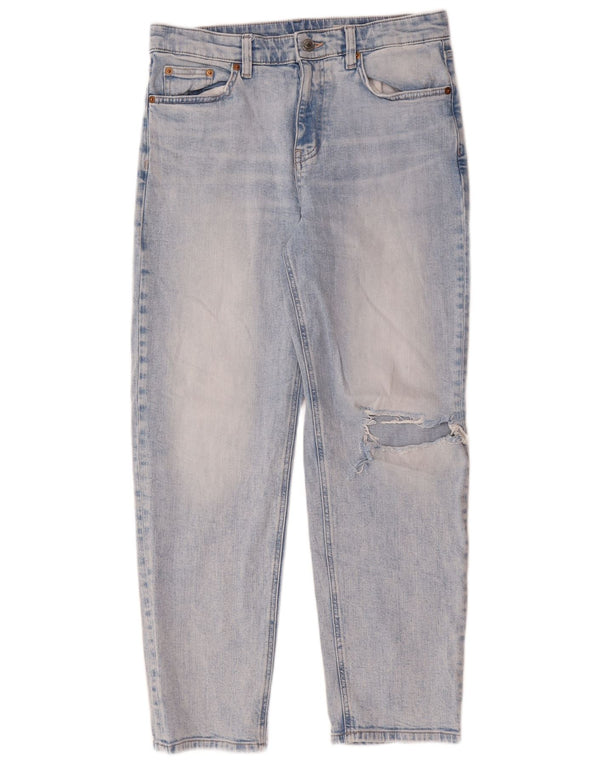Marks & Spencer Vaqueros Boyfriend Slim para Mujer UK 12 Medium W32 L28 Azul