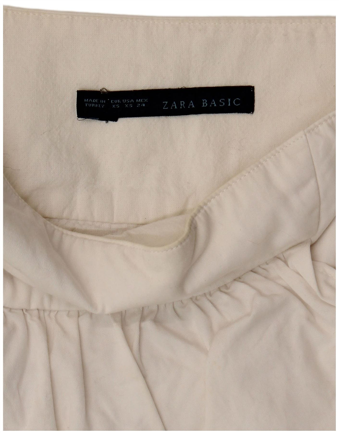 Zara Mujer Falda Escalonada XS W24 Blanco
