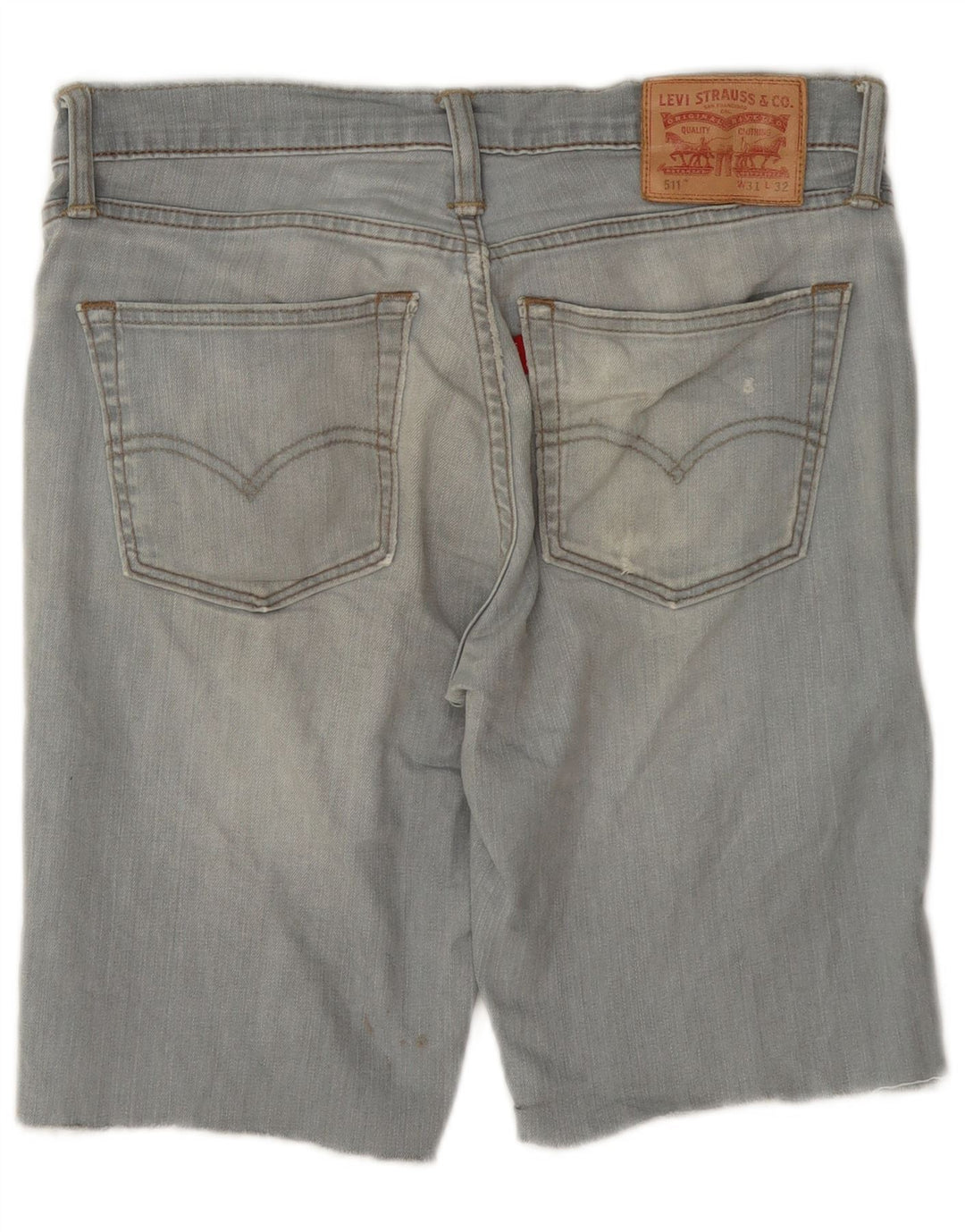 Levi's Mens 511 Slim Fit Denim Shorts W31 Algodón Azul Medio