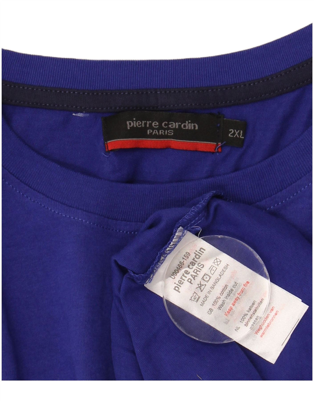 Pierre Cardin Camiseta sin mangas para hombre 2XL Algodón azul