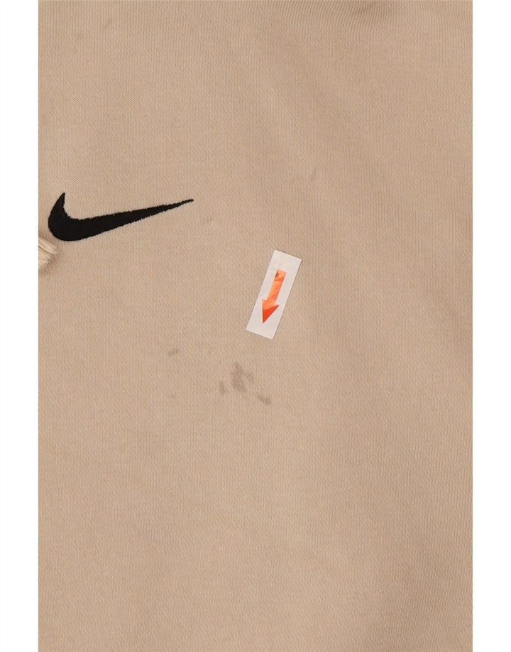 Nike - Jersey con capucha extragrande para mujer, talla 40, algodón beige mediano