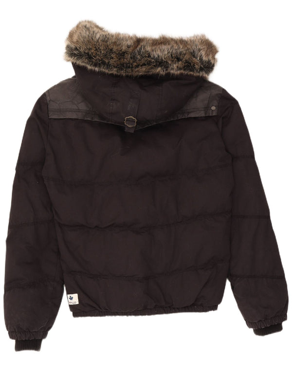 KHUJO Chaqueta acolchada con capucha para hombre UK 40 Large Poliéster color negro