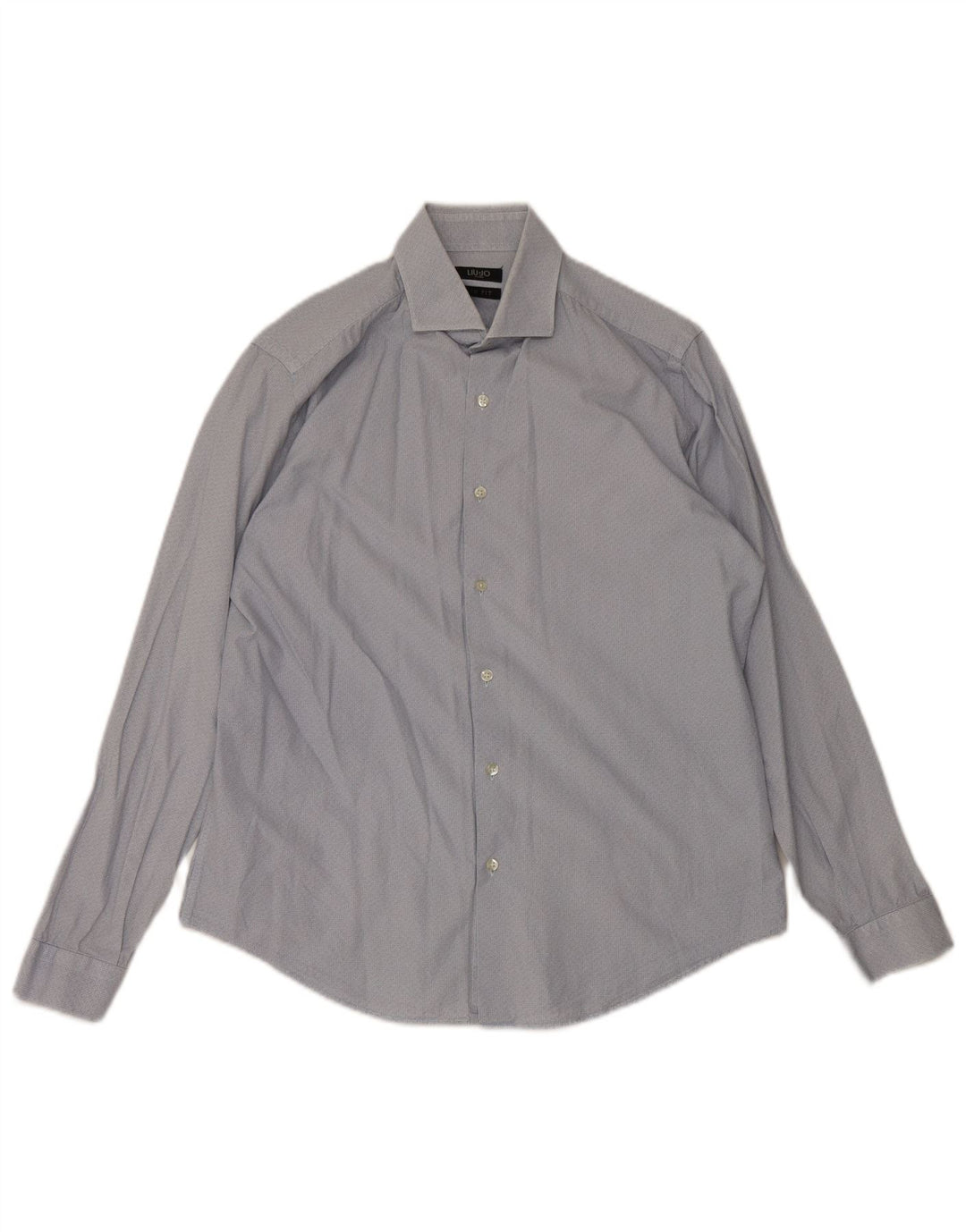 Camisa Liu Jo Slim Fit para hombre Talla 40 Algodón geométrico azul medio