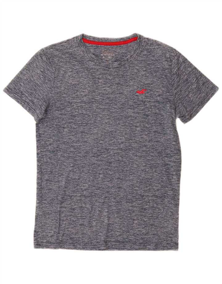 HOLLISTER Camiseta para hombre Top Small de algodón moteado en azul marino
