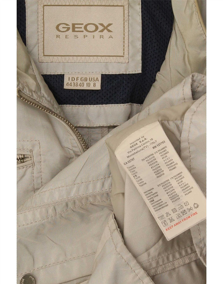 Geox Chaqueta Bomber para Mujer UK 10 Small Gris Poliéster