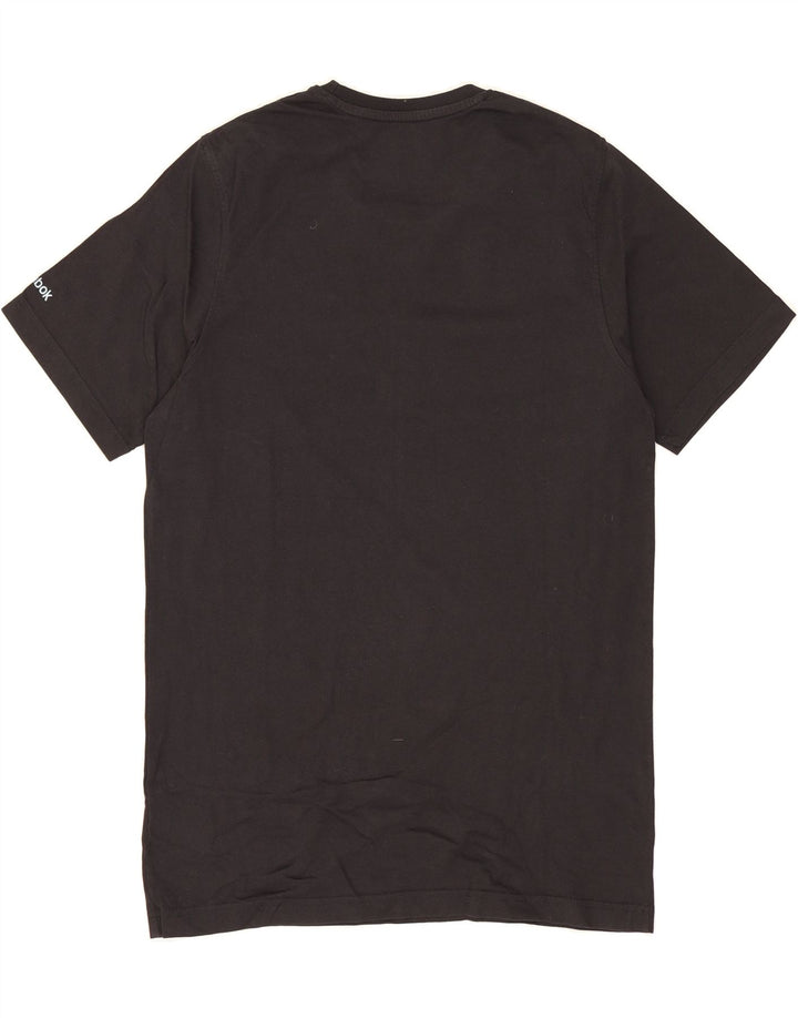 REEBOK Mens Graphic T-Shirt Top Large Black Cotton Vintage Reebok and Second-Hand Reebok from Messina Hembry 