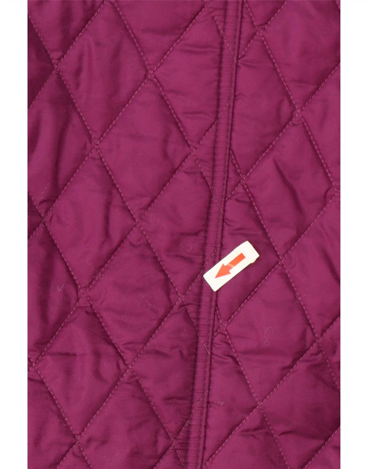 Barbour Chaqueta Acolchada Para Mujer UK 46 Grande Púrpura Colorblock Poliamida