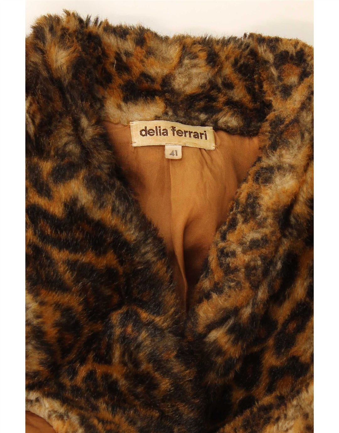 Chaqueta oversize mujer Delia Ferrari IT 41 Estampado animal marrón medio