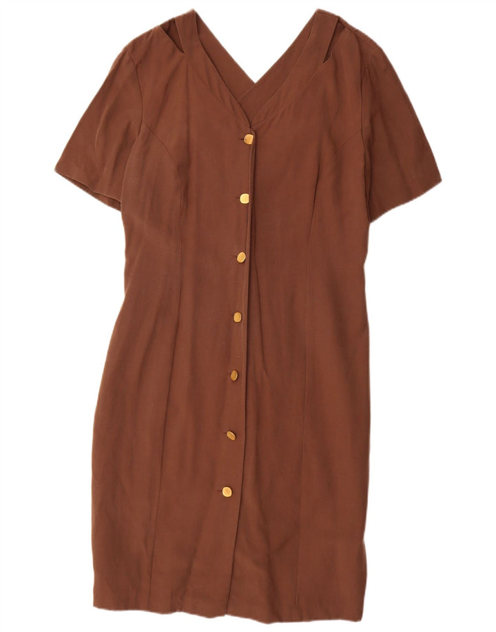 VICINI Vestido tubo para mujer IT 40 Small Marrón Modal