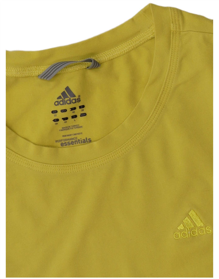 Adidas - Camiseta para mujer (talla 40), color amarillo mediano