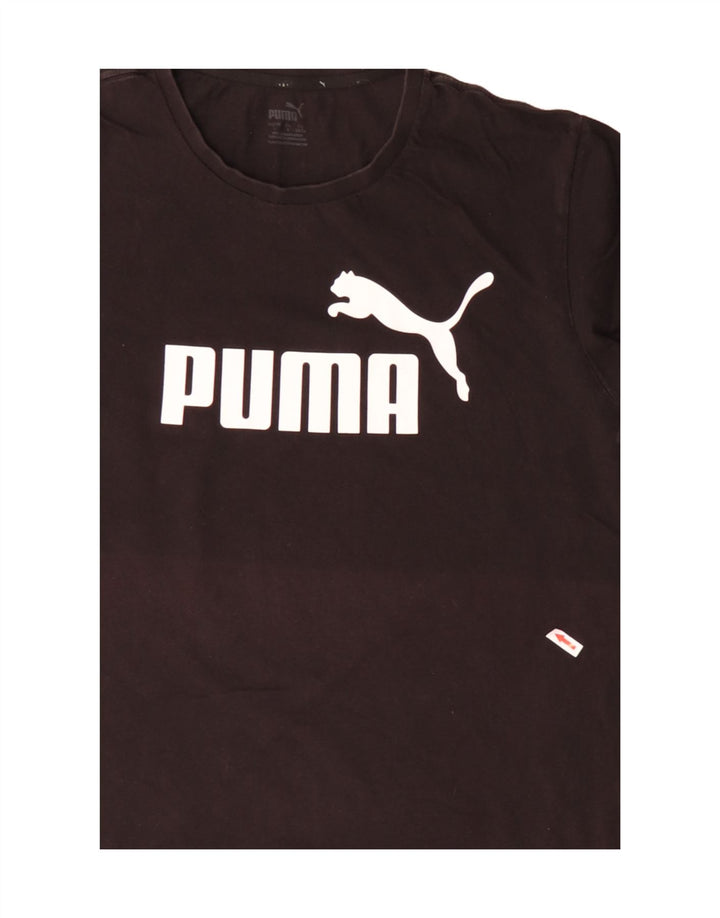Puma - Camiseta gráfica para hombre, talla grande, algodón negro