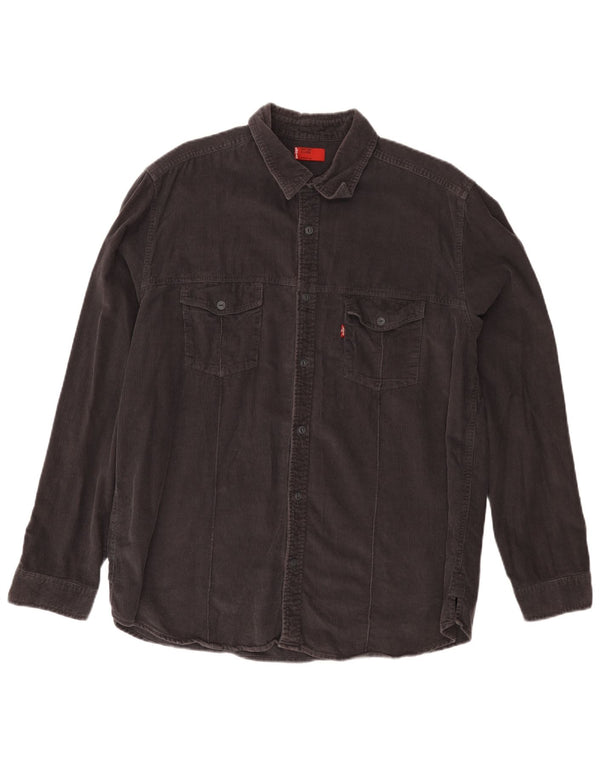 Levi's Camisa De Pana Para Hombre XL Algodón Gris