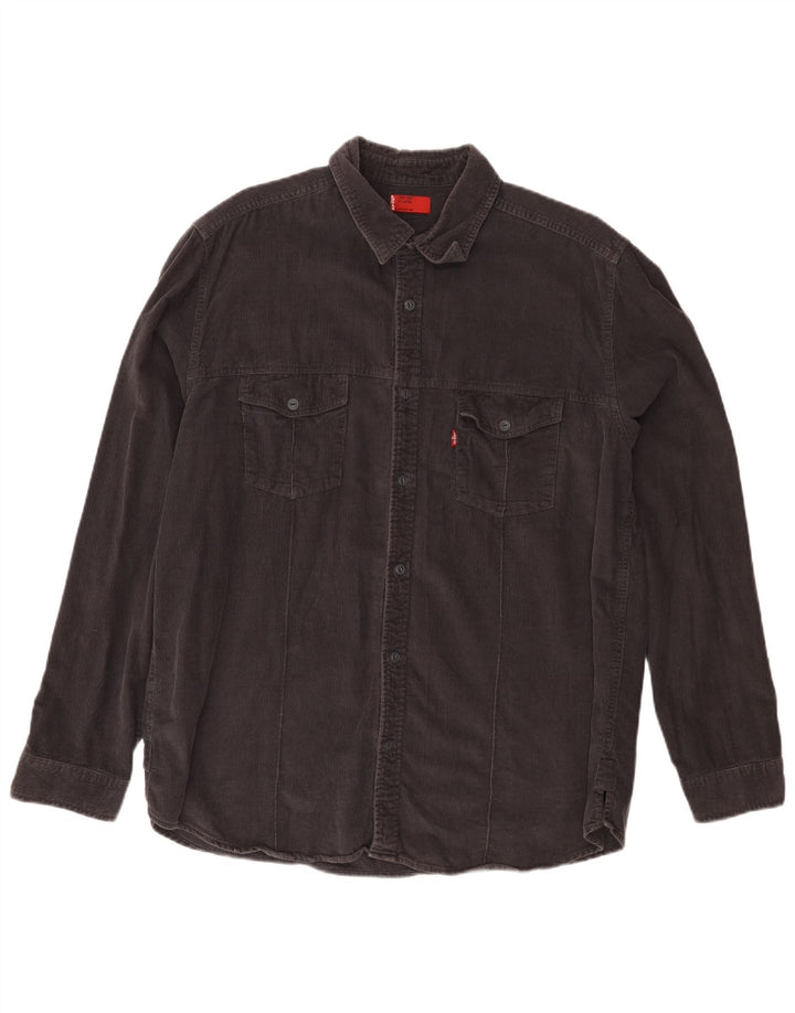 Levi's Camisa De Pana Para Hombre XL Algodón Gris
