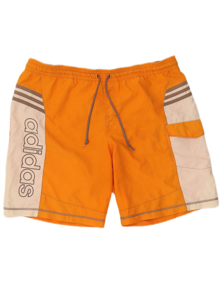 ADIDAS Pantalones cortos deportivos gráficos para hombre Poliéster color naranja grande
